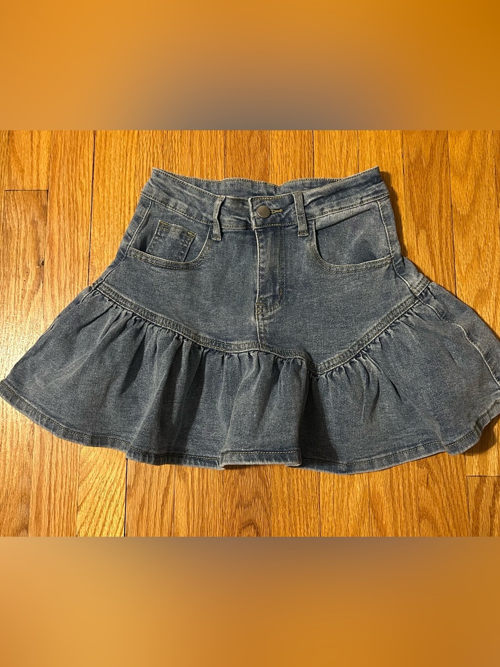 “Shein” denim mini skirt